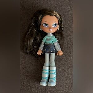 Chic Doll with Teal and Silver Outfit